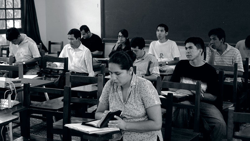 A photo of students in a classroom